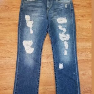 NEW Free People Distressed Boyfriend Jeans